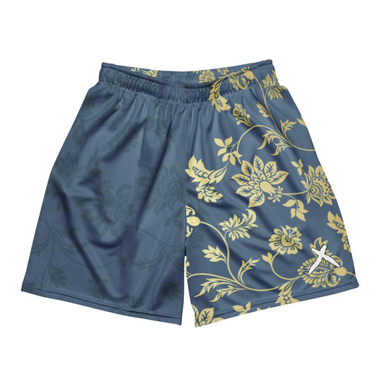 Golden Indigo mesh shorts