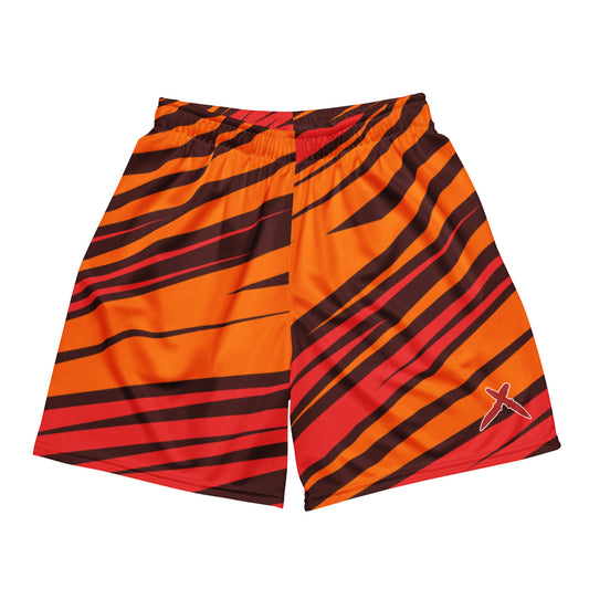 Tiger Stripes mesh shorts