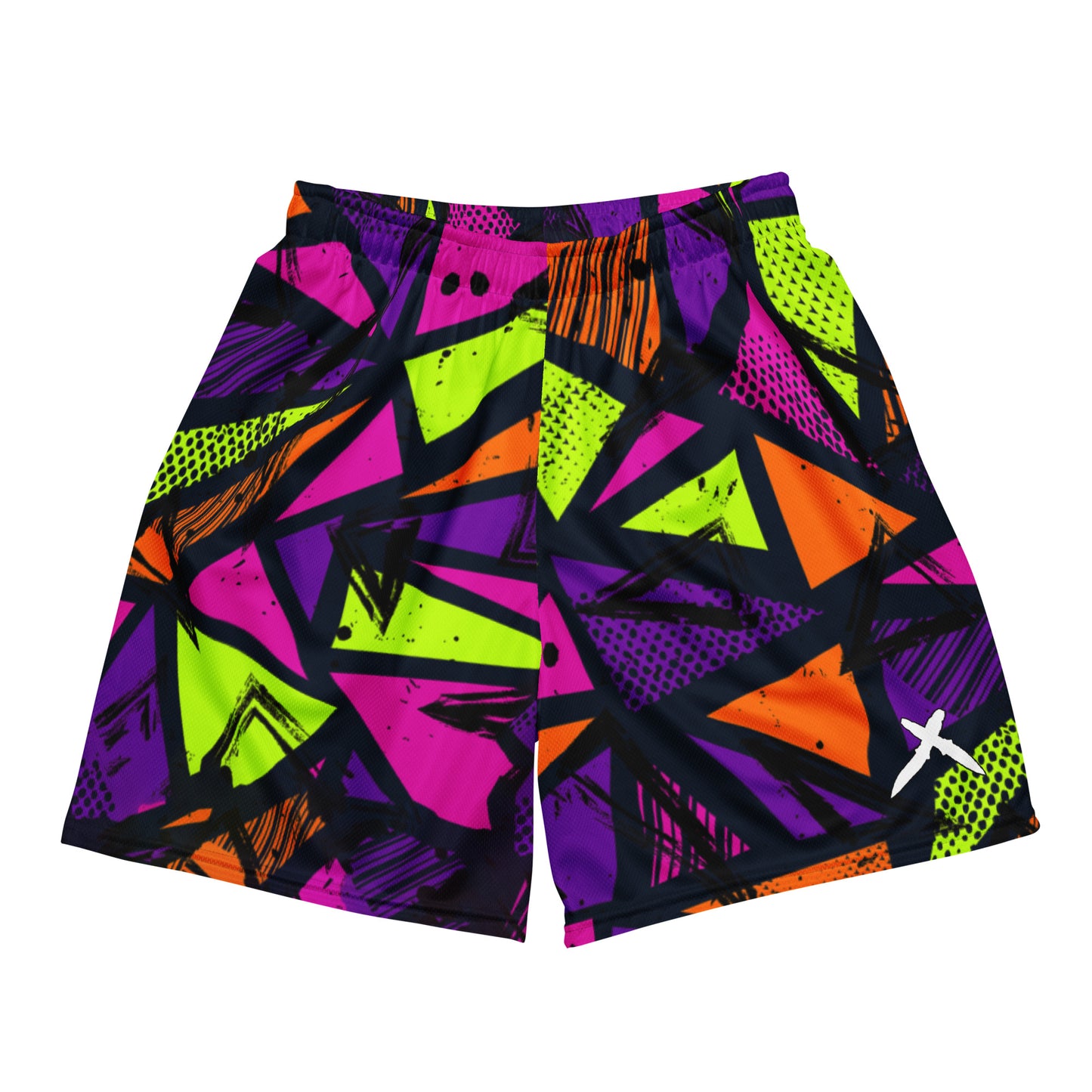 Kaleidoscope mesh shorts